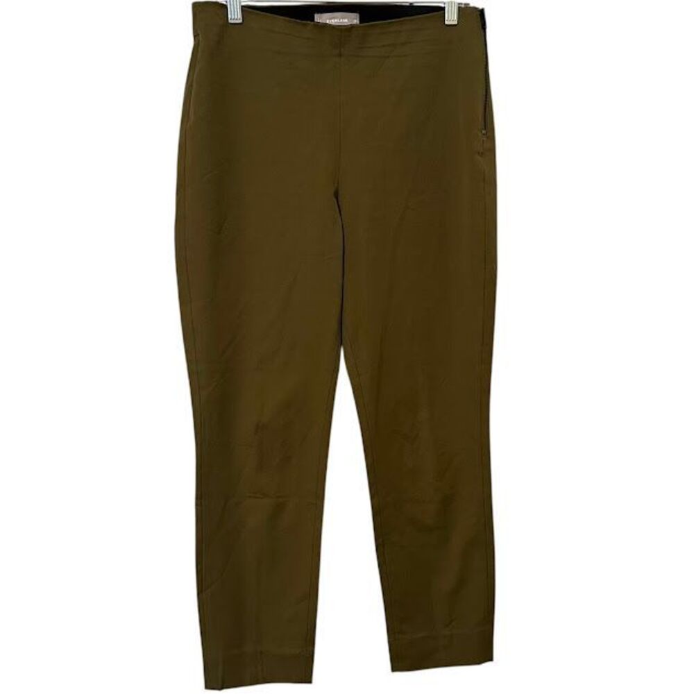 Everlane Khaki Green Skinny Pull On Ankle Stretch Dress‎ Pants Womens 8